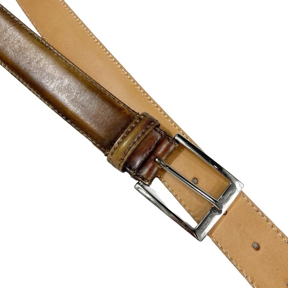 HARRIS DAL Barneys New York Men's Brown Leather Belt - Picture 6 of 10